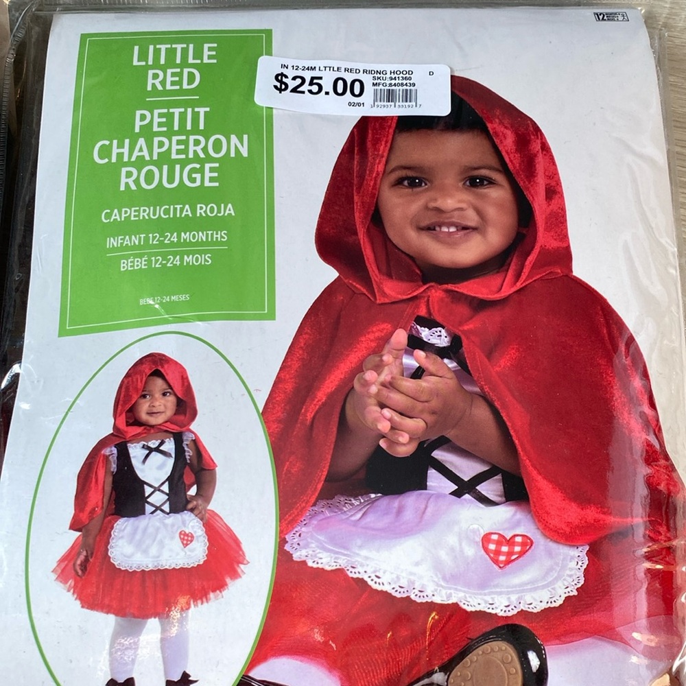 Bundle of NWT Costumes- Little Red 12-24 Months and Mama Wolf Kit